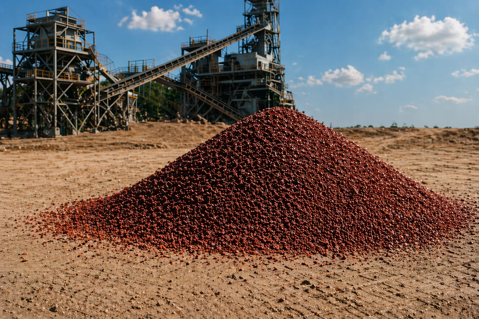 Garnet madeninden çıkarılan endüstriyel aşındırıcı garnet